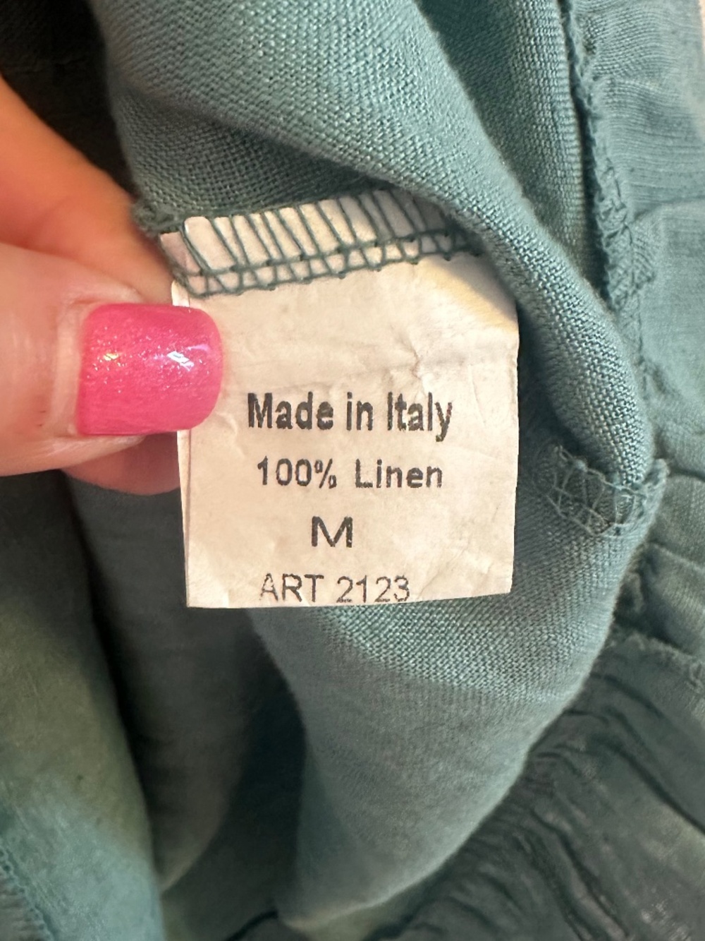 Terzo Millennio Made in Italy 100% Linen Dress, Size M - Picture 8 of 9